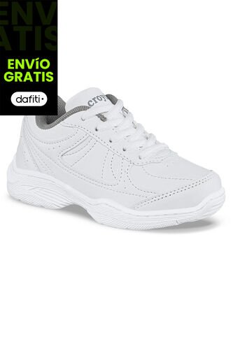 Tenis Colegial 10 New Blanco Para Niño Y Niña Croydon Croydon