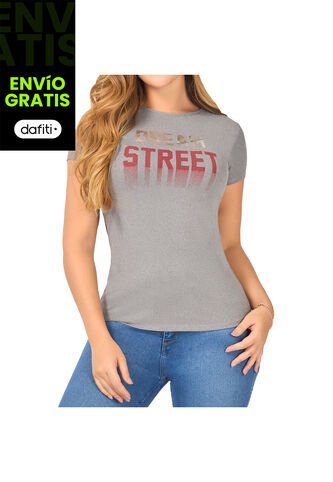 Camiseta Emilia Gris Para Mujer Croydon Croydon