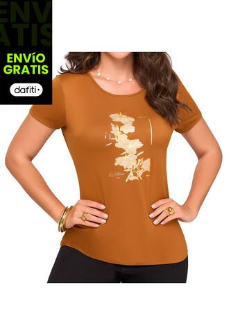 Camiseta Azucena Terracota Croydon Para Mujer Croydon