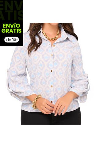 Blusa Silvy Azul Celeste Para Mujer Croydon Croydon