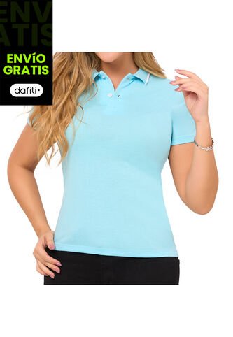 Camiseta Polo Laura Azul Claro Croydon Para Mujer Croydon