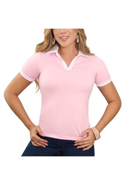 Blusa Polo Luisa Rosa Croydon Para Mujer