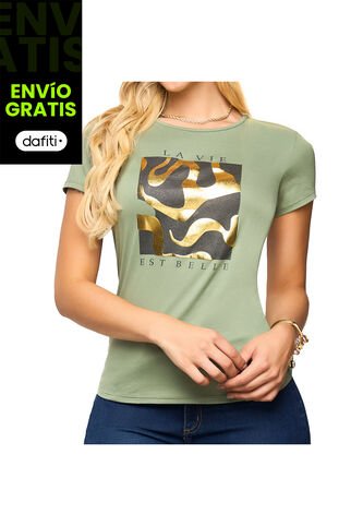 Camiseta Olivia Verde Croydon Para Mujer Croydon