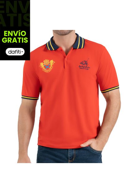 Camiseta Polo Jhon Rojo Para Hombre Croydon
