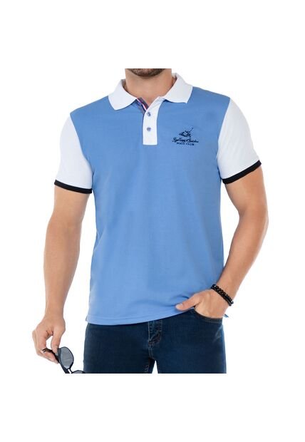 Camiseta Polo Joel Azul Croydon Para Hombre