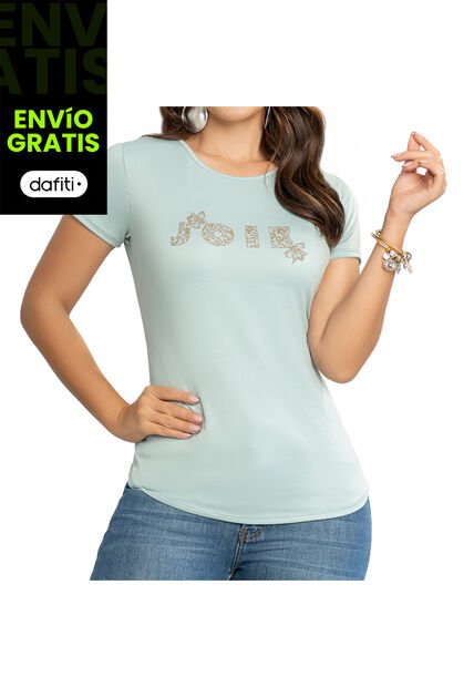 Camiseta Maggie Verde Claro Para Mujer Croydon
