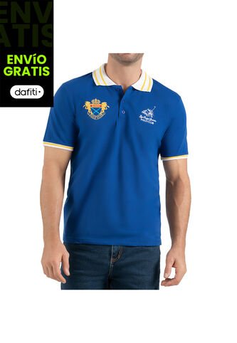 Camiseta Polo Jhon Azul Para Hombre Croydon Croydon