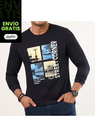 Camibuzo Juan Negro Para Hombre Croydon Croydon