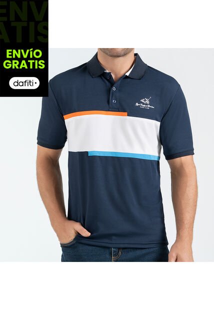 Camiseta Polo Marcos Azul Para Hombre Croydon