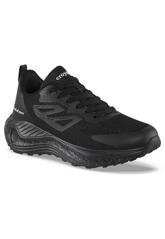 Tenis Running Oliban Negro-Negro Croydon Para Hombre Croydon