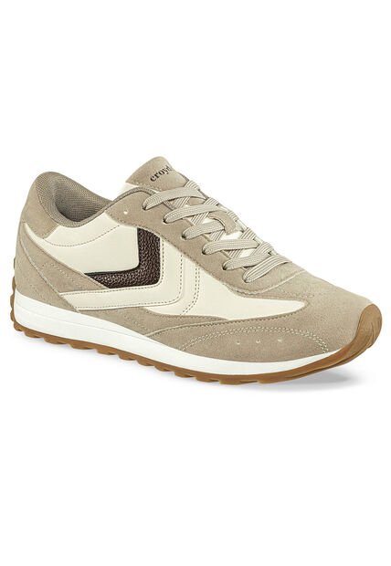 Tenis Urbanos Salima Beige-Café Croydon Para Mujer
