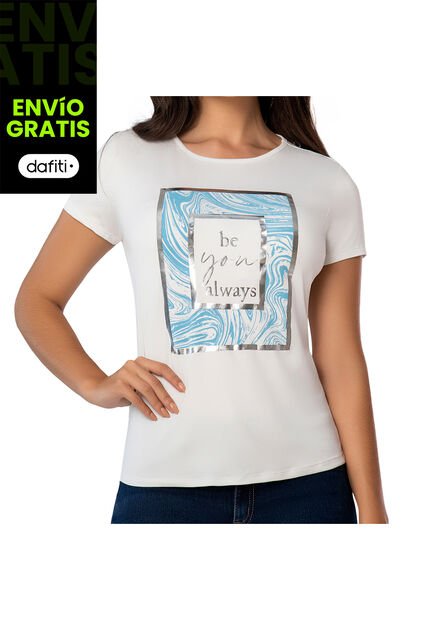 Camiseta Sol Blanco Para Mujer Croydon