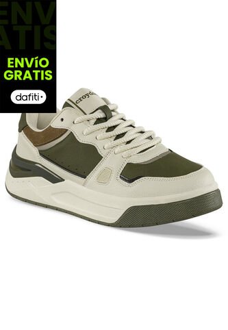Tenis Urbanos Bavar Beige-Verde Croydon Para Hombre Croydon