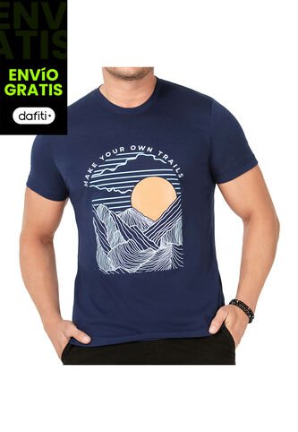 Camiseta Mark Azul Para Hombre Croydon Croydon