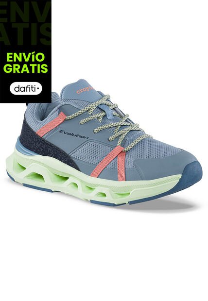Tenis Running Manrol Azul Croydon Para Niña