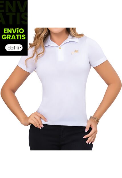 Blusa Polo Andrea Blanco Para Mujer Croydon