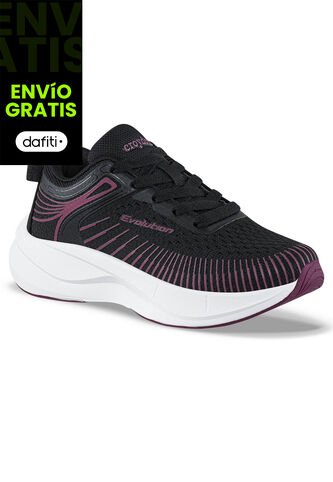 Tenis Running Xodili Negro-Mora Croydon Para Niña Croydon