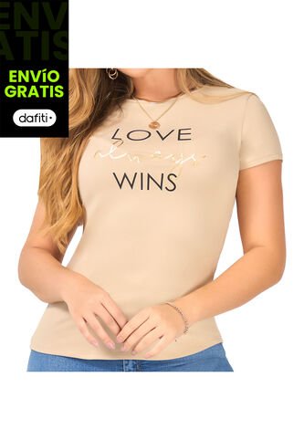 Camiseta Juliana Caqui Para Mujer Croydon Croydon