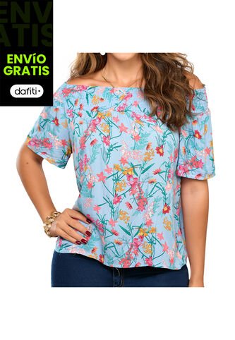 Blusa Alesya Azul Celeste Para Mujer Croydon Croydon