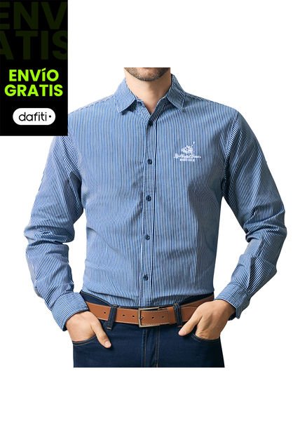 Camisa Duvan Azul Para Hombre Croydon