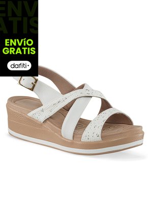 Sandalias Tacón Andrey Blanco Croydon Para Mujer