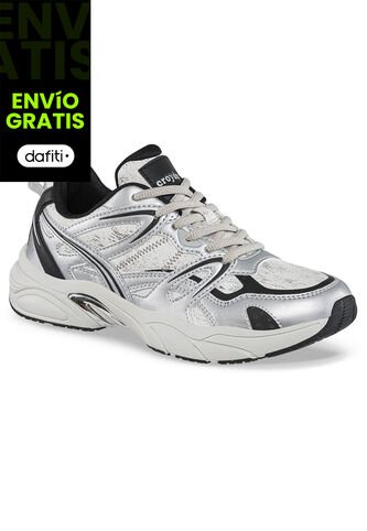 Tenis Urbanos Argame Gris-Negro Croydon Para Mujer Croydon