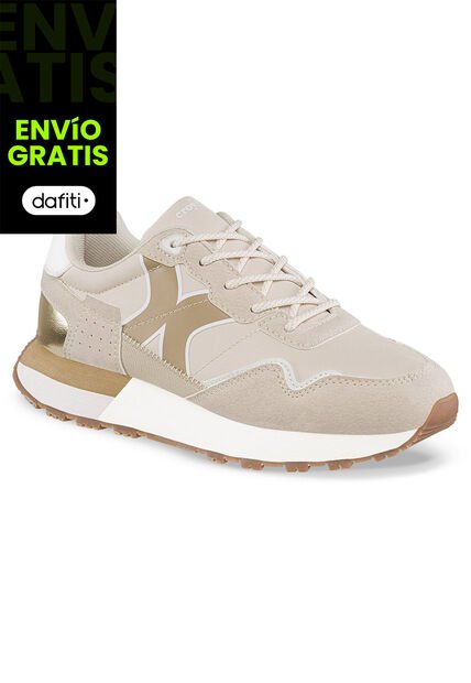 Tenis Urbanos Terniza Beige-Beige Croydon Para Mujer