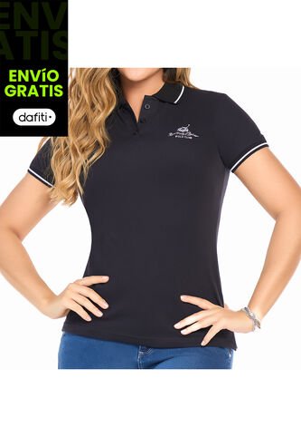 Camiseta Polo Vivian Negro Para Mujer Croydon Croydon