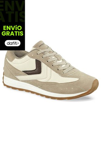 Tenis Urbanos Salima Beige-Café Croydon Para Mujer Croydon