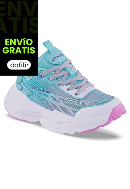 Tenis Running Mupira Azul-Lila Croydon Para Niña