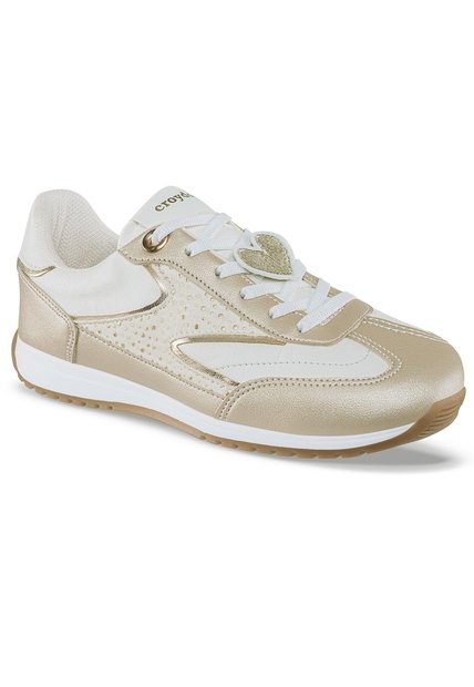 Tenis Urbanos Zuleika Beige-Oro Croydon Para Mujer