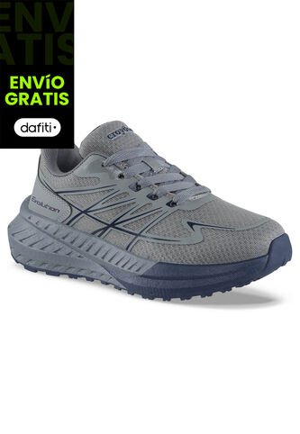 Tenis Running Jumer Gris-Azul Croydon Para Niño Croydon