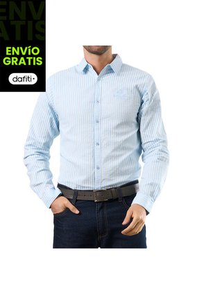 Camisa Alejandro Azul Para Hombre Croydon
