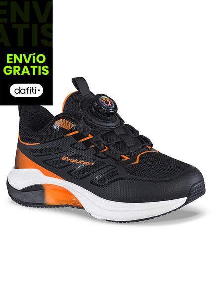 Tenis Running Furam Negro-Nar Croydon Para Niño