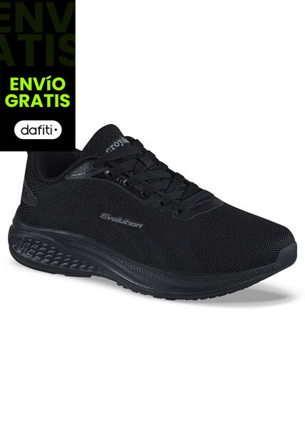 Tenis Running Zelar Negro-Negro Croydon Para Mujer