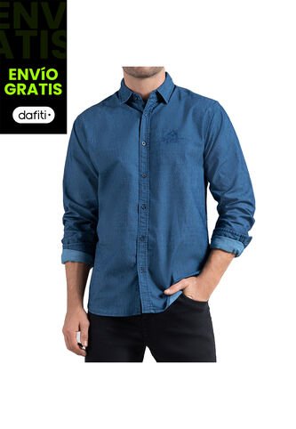 Camisa Deivid Azul Para Hombre Croydon Croydon