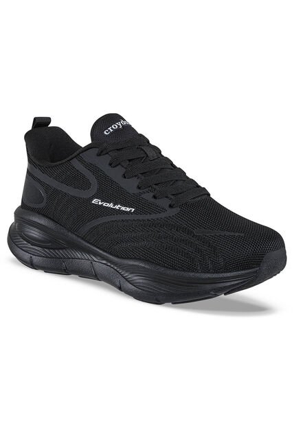 Tenis Running Potema Negro-Negro Croydon Para Mujer