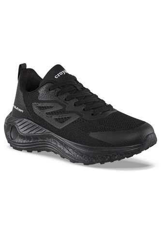 Tenis Running Oliban Negro-Negro Croydon Para Hombre Croydon