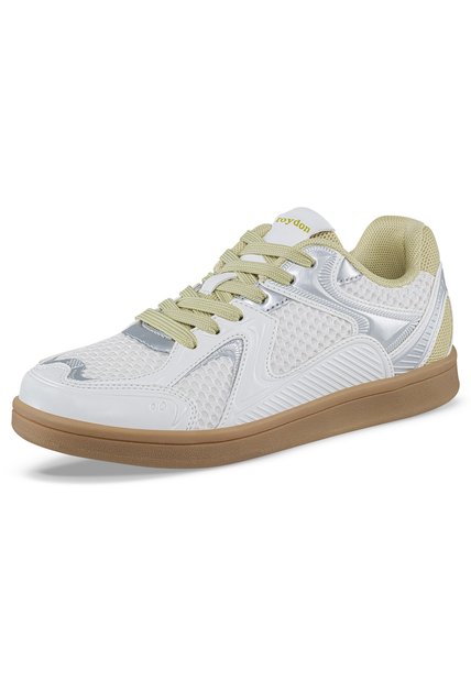 Tenis Urbanos Fidom Blanco-Plata Croydon Para Mujer