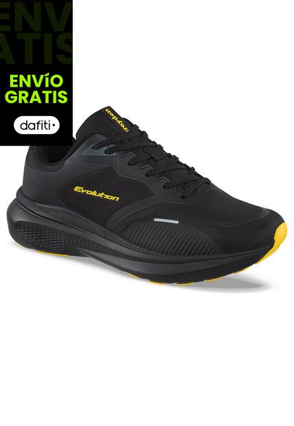 Tenis Running Glad Negro Croydon Para Hombre