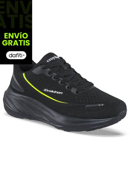 Tenis Running Fardo Negro Croydon Para Hombre