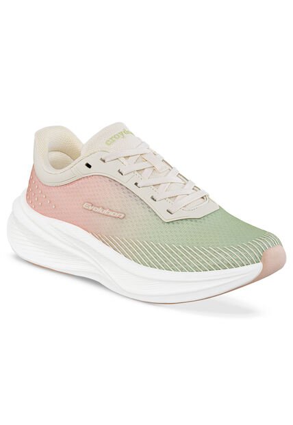 Tenis Running Vanel Verde-Rosa Croydon Para Mujer