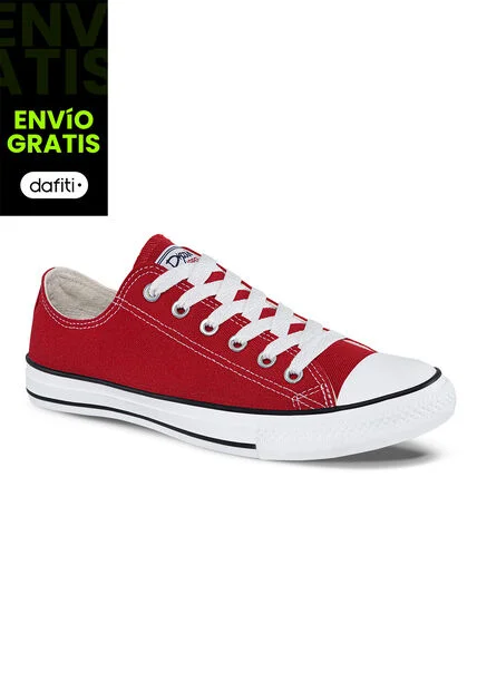 Tenis Discovery Bajo Rojo Para Hombre Y Mujer Croydon