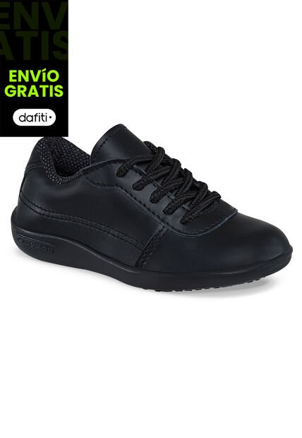 Zapatos Escolares Circuit Negro Para Niño Croydon