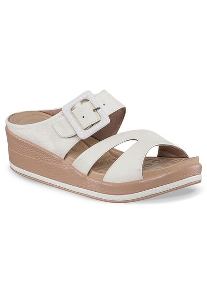 Sandalias Tacón Belkys Blanco Croydon Para Mujer