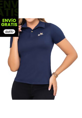 Blusa Polo Andrea Azul Osc Para Mujer Croydon Croydon