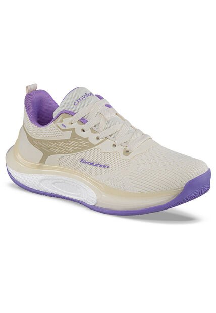 Tenis Running Fibyn Beige Croydon Para Mujer