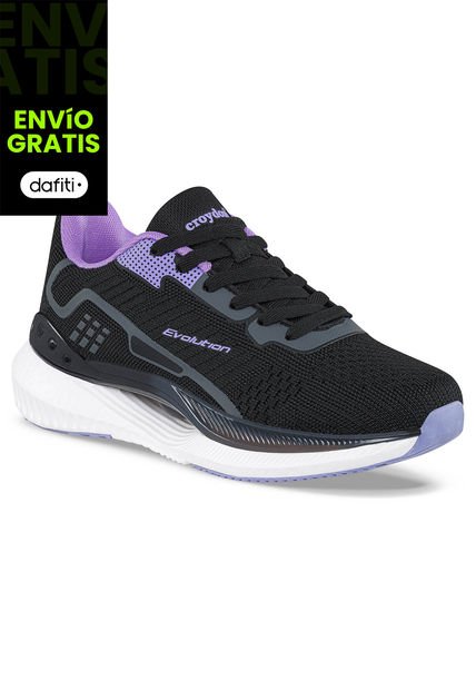 Tenis Running Plonk Negro Para Mujer Croydon