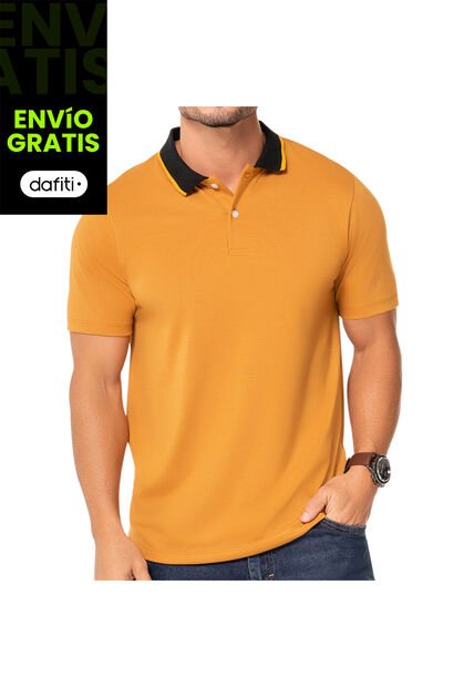 Camiseta Polo Felipe Ocre Para Hombre Croydon