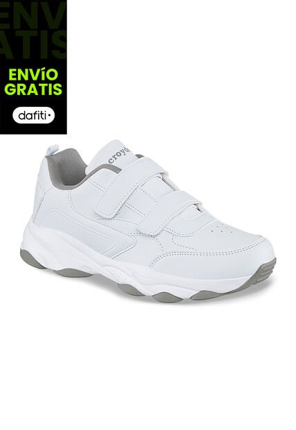 Tenis Escolares Schooly V Blanco Para Niño Y Niña Croydon